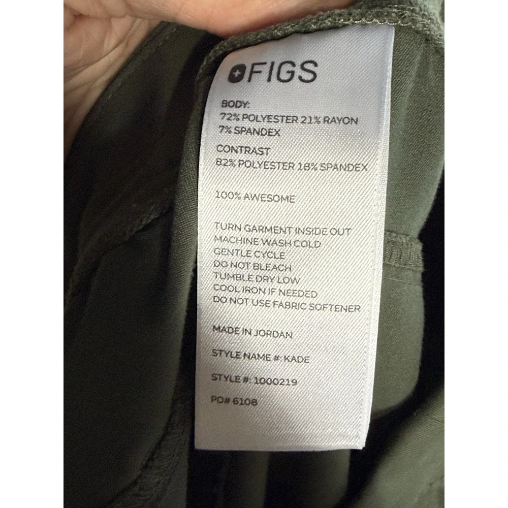 Figs Scrub Set Women Moss X/S (Small) Rafaela Oversized Top Kade Cargo Pants S/P